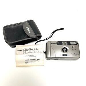 Vintage NIKON Nice Touch 4 Point And Shoot FILM CAMERA Case & Instructions 29mm